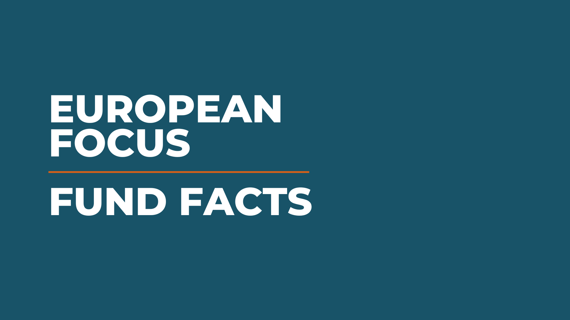 Caption: European focus fund facts
